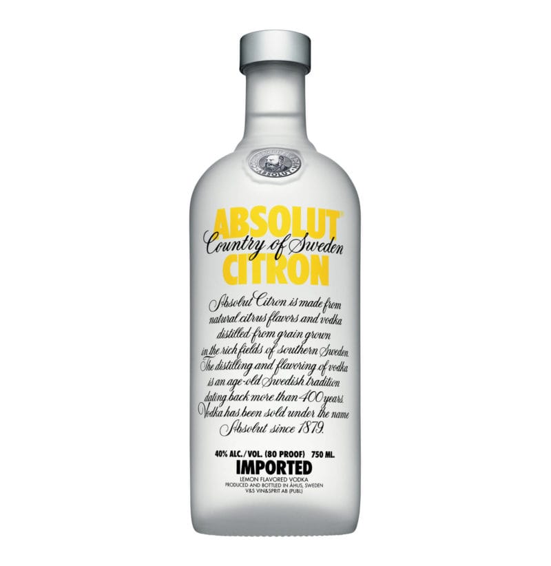 Absolut Citron Vodka 750ml
