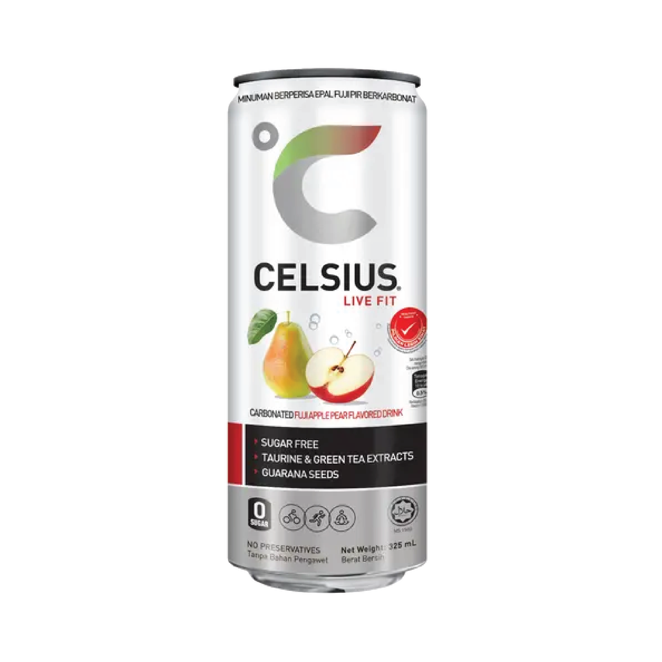 Celsius Sparkling Fuji Apple Pear 325ml S Liquor